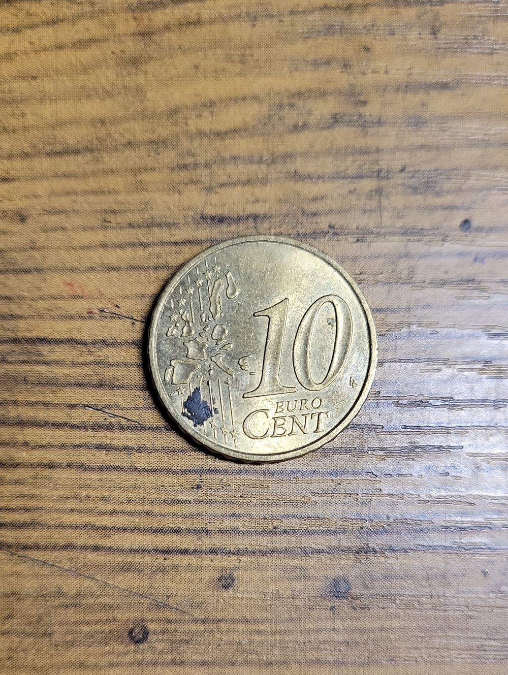 1999 10 Cent Euro Coin - Gold Tones